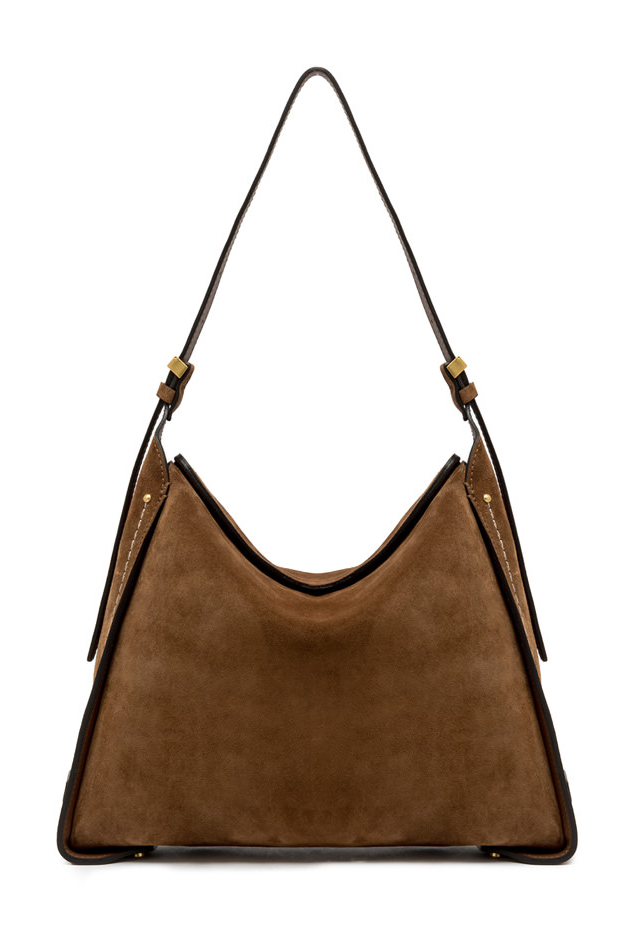 GIANNI CHIARINI Сумка PENELOPE из бархатистой замши оттенка коньяка