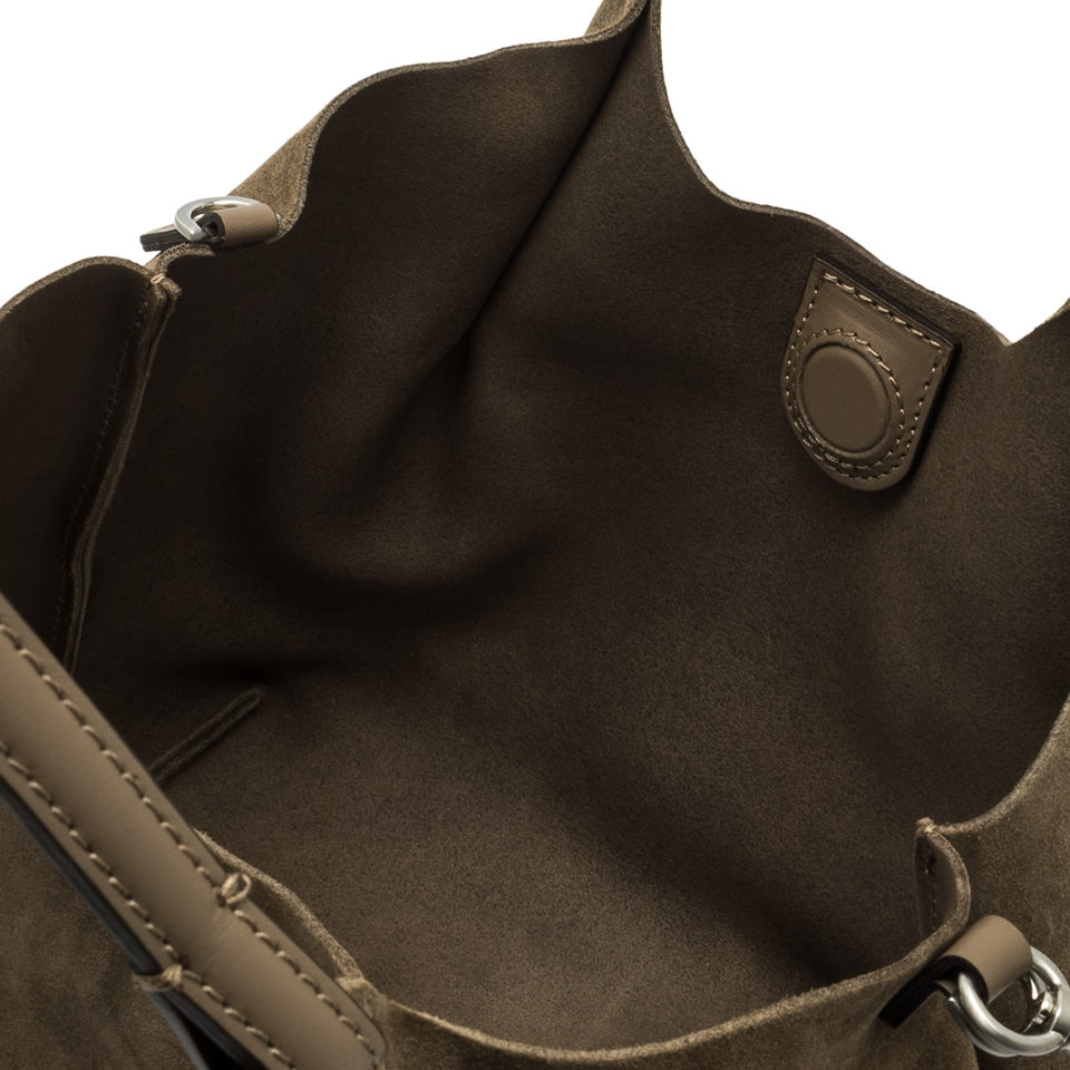 GIANNI CHIARINI Сумка DUA из  бархатистой замши  оттенка тауп