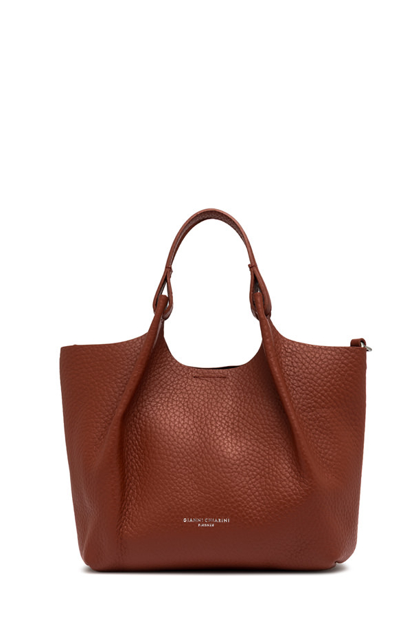 GIANNI CHIARINI  Сумка DUA из премиальной зернистой кожи кирпичного оттенка