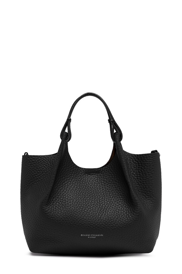GIANNI CHIARINI  Сумка DUA из премиальной зернистой кожи черного цвета