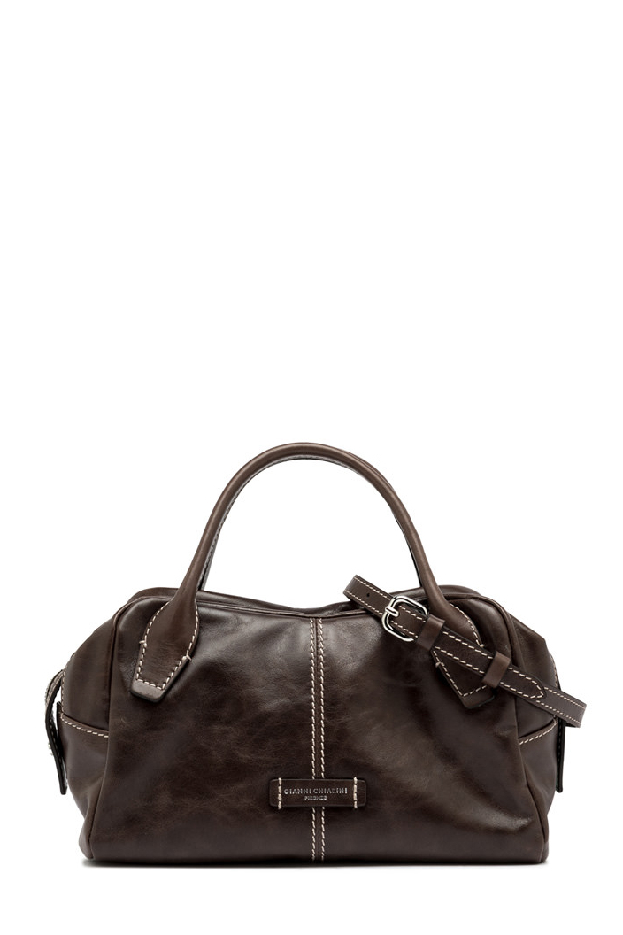 GIANNI CHIARINI Сумка EMILY mini из полуглянцевой кожи оттенка эспрессо