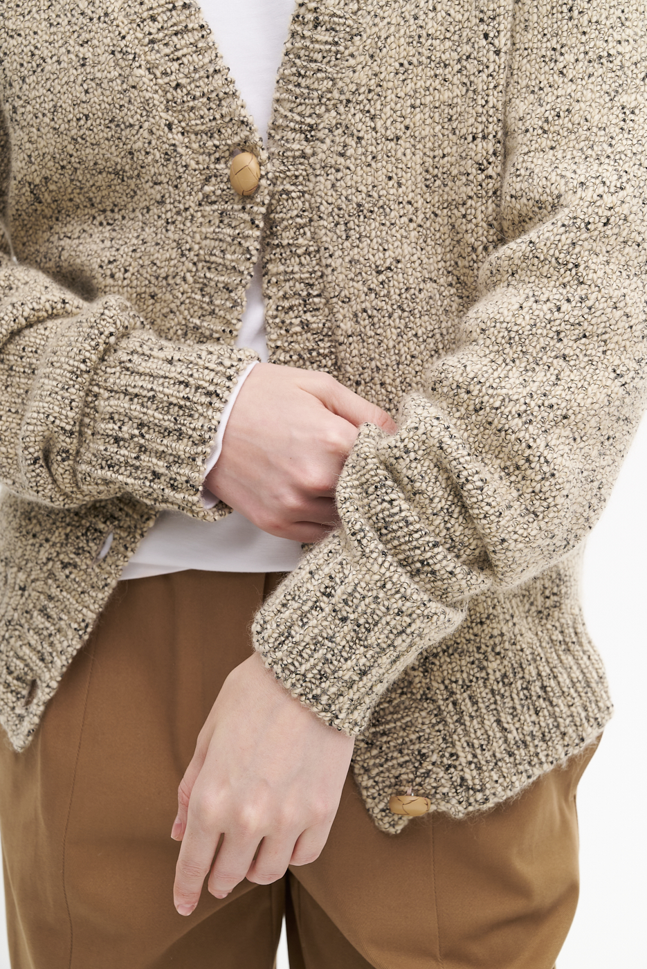 TELA Кардиган из фактурной шерсти букле меланж