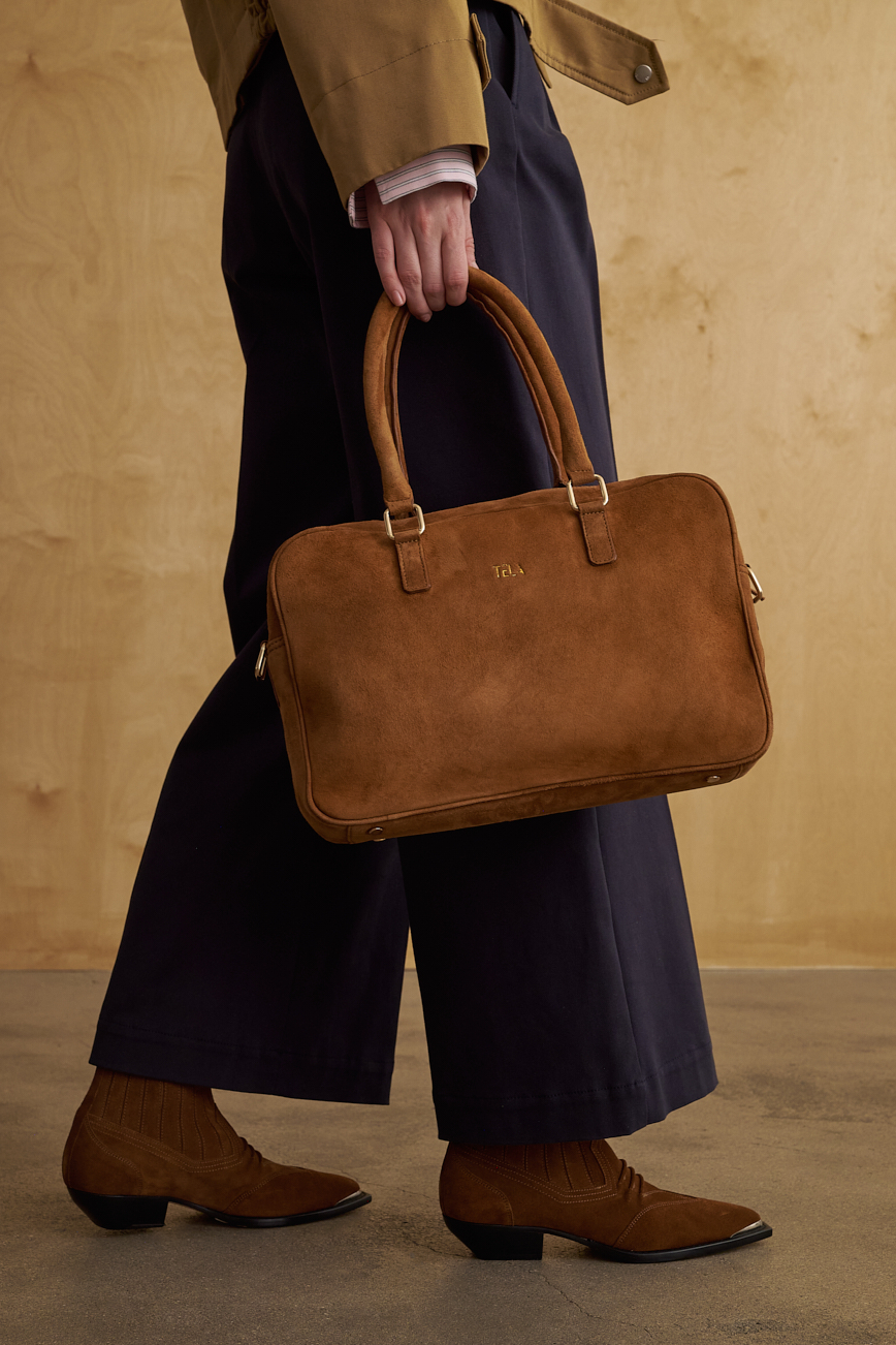 TELA Сумка прямоугольной формы TAMIGI оттенка коньяка