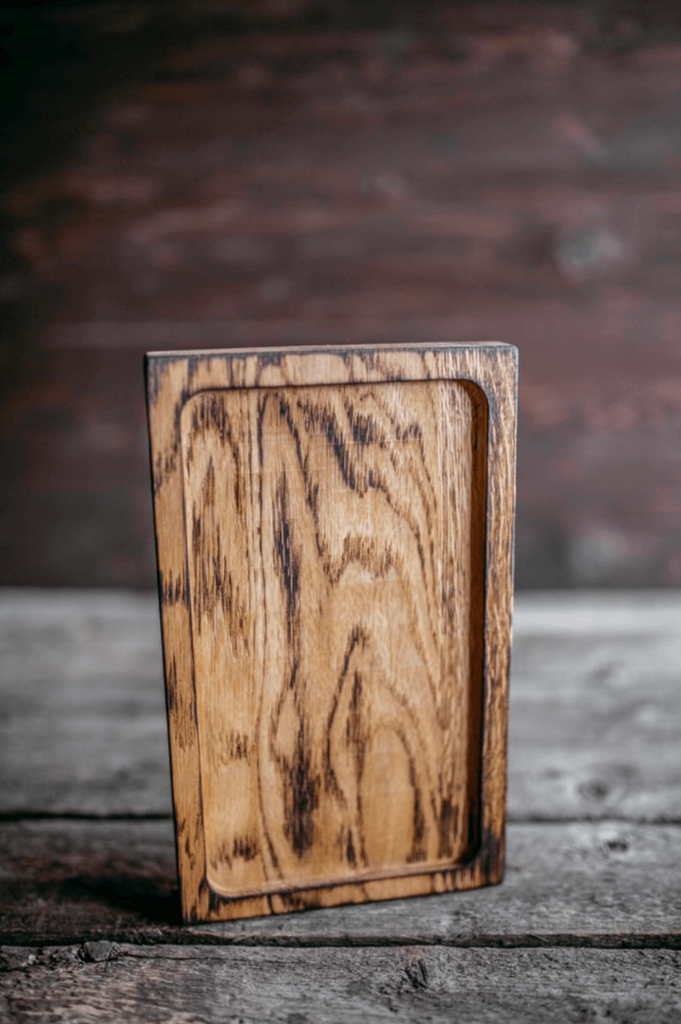 Доска для подачи дизайнерская квадратная дуб