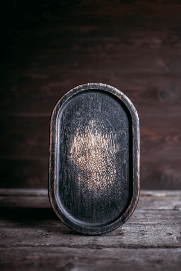 Доска для подачи овальная темная