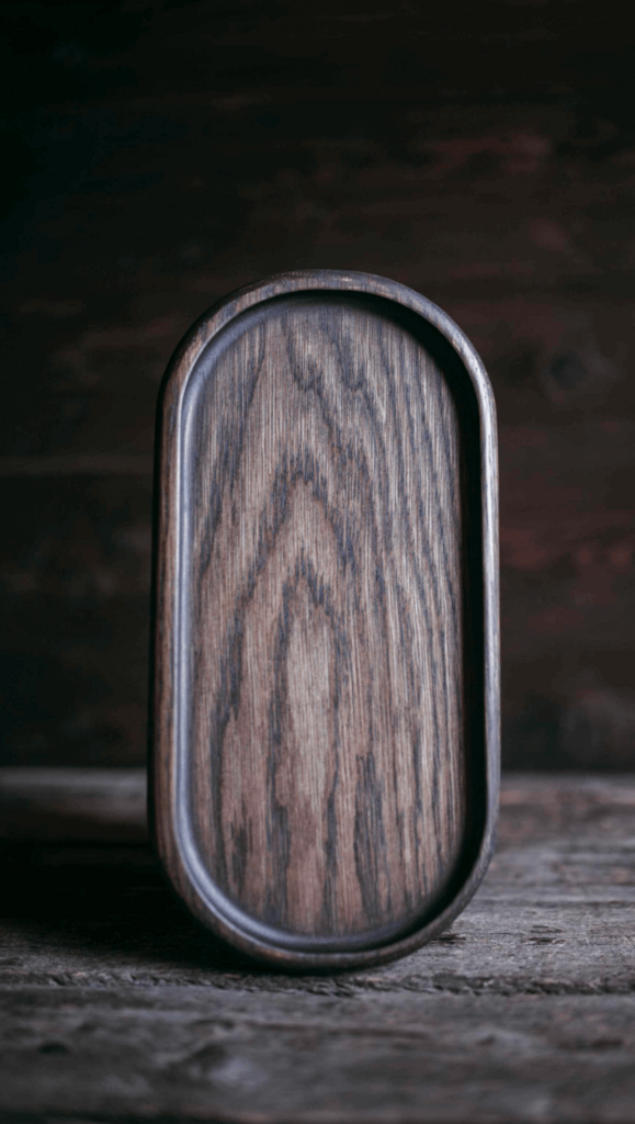 Доска для подачи овальная темный дуб