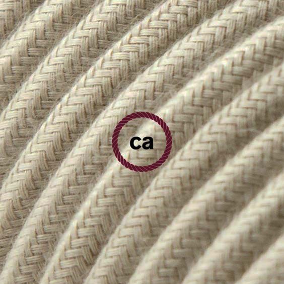 Провод текстильный песочный