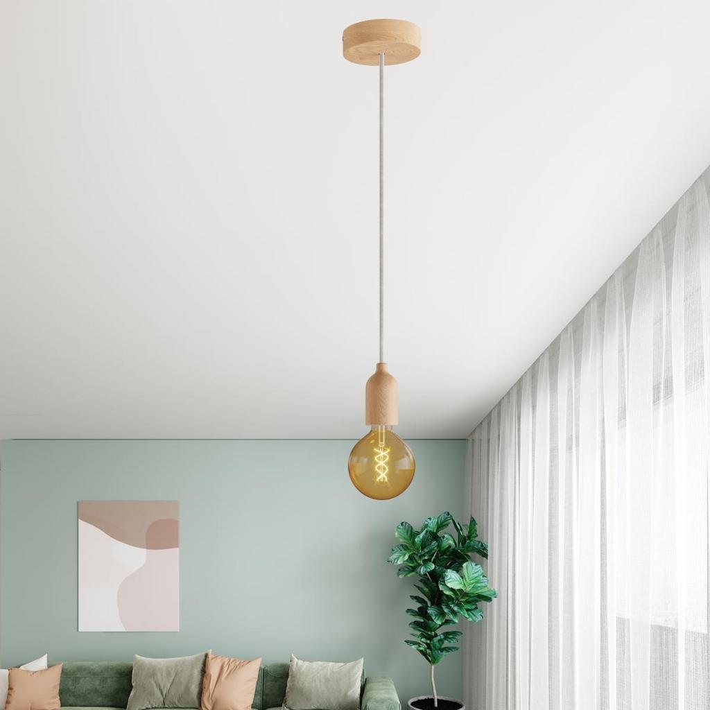 Светильник подвесной с деревянными элементами PDW2