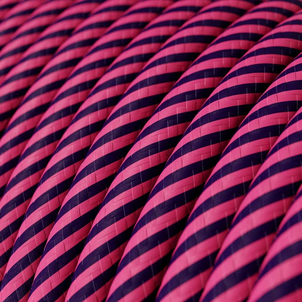 Провод текстильный Pink and Dark Purple Vertigo