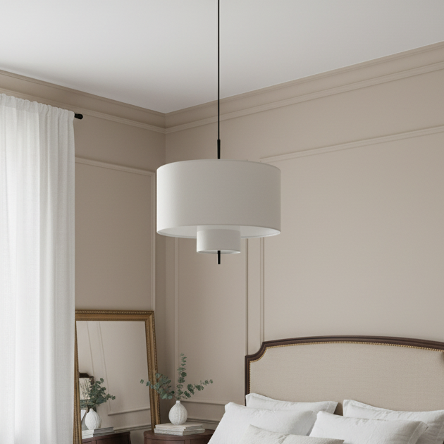 Светильник подвесной с абажурами из хлопка HL4032Tb