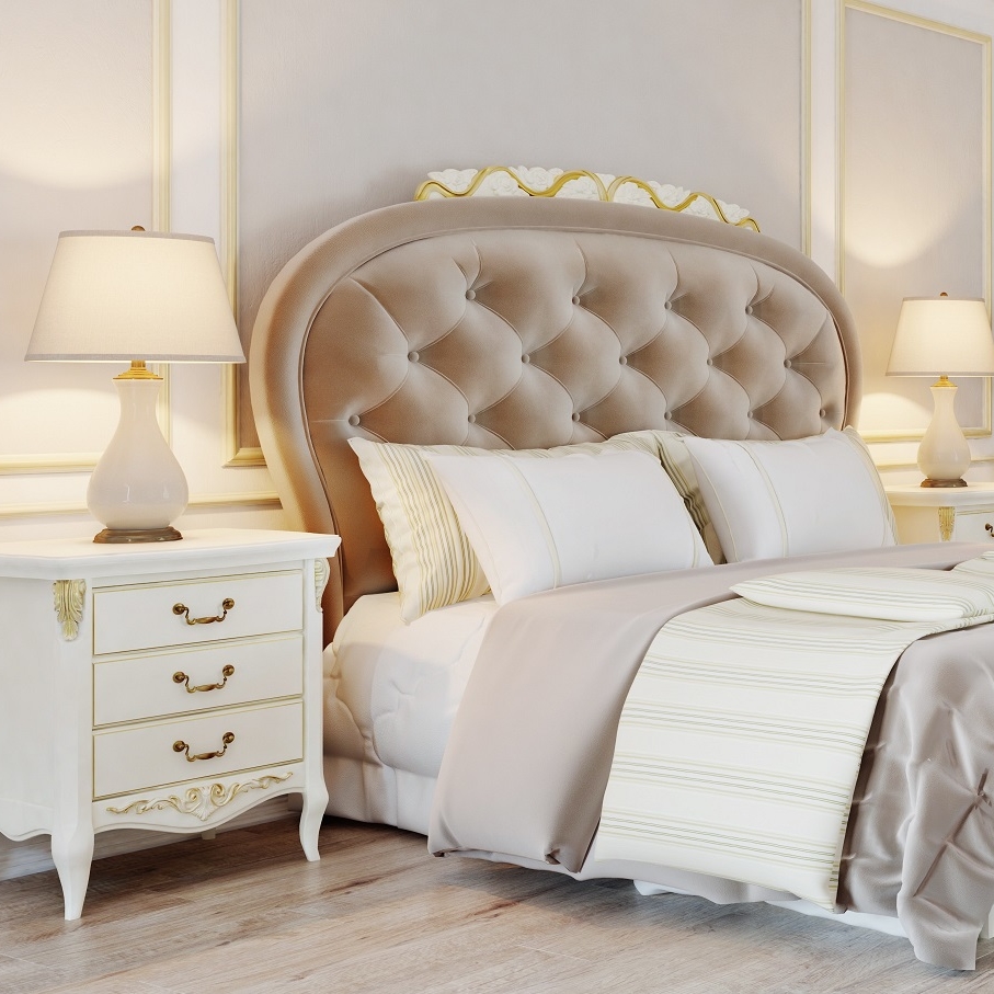КРОВАТЬ С МЯГКИМ ИЗГОЛОВЬЕМ 180*200 R518D-К02-A-B01