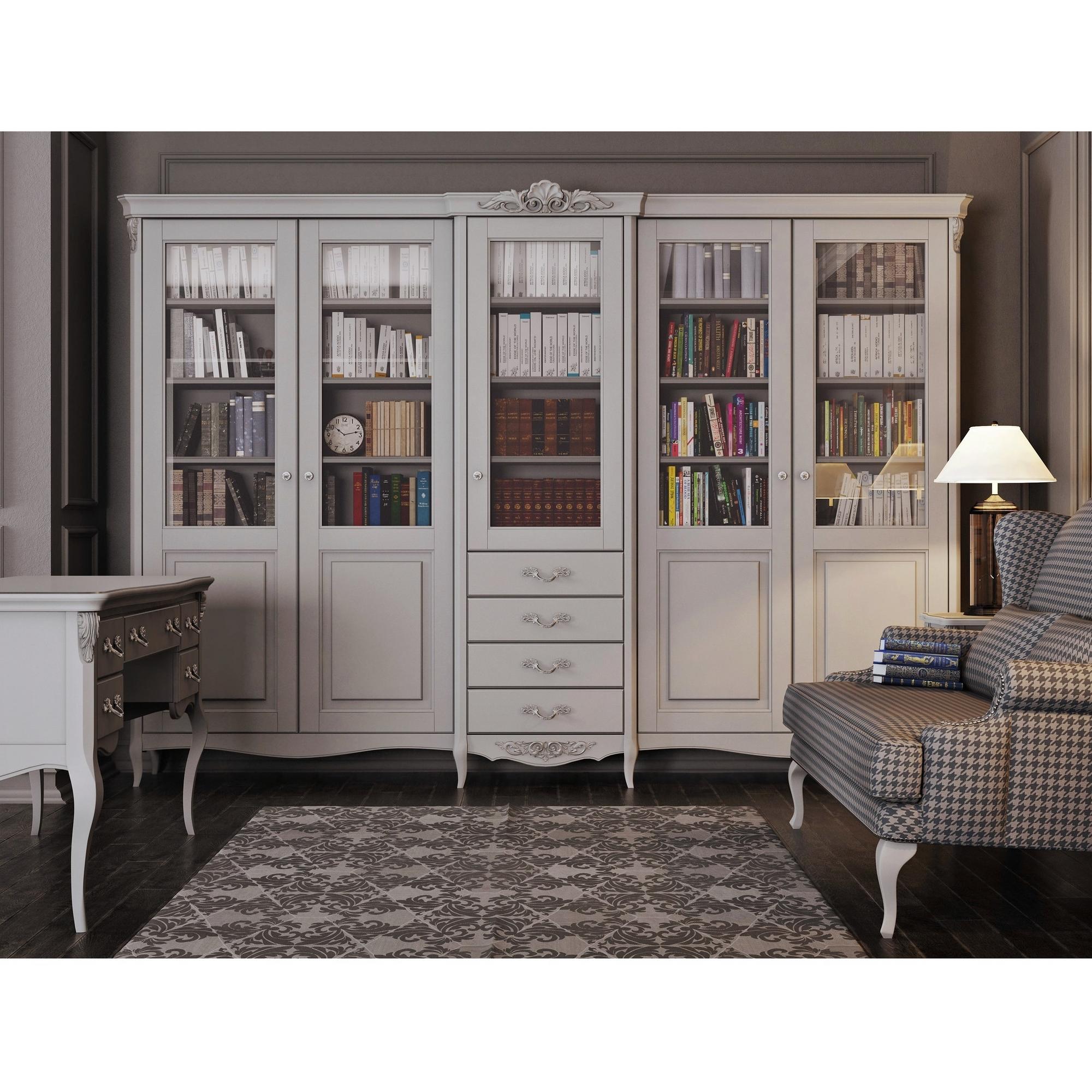 БИБЛИОТЕКА 5 ДВЕРЕЙ С ЯЩИКАМИ APg185E-K02-G