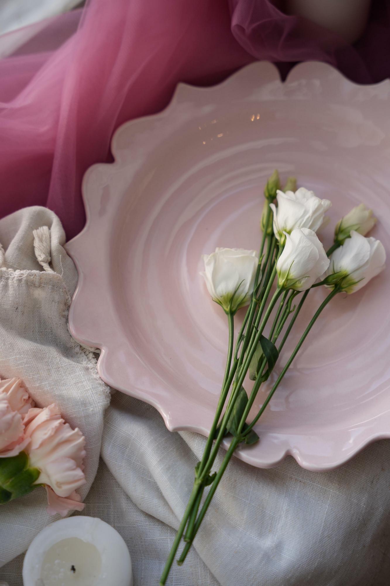 Блюдо Лотос розовое 27 см