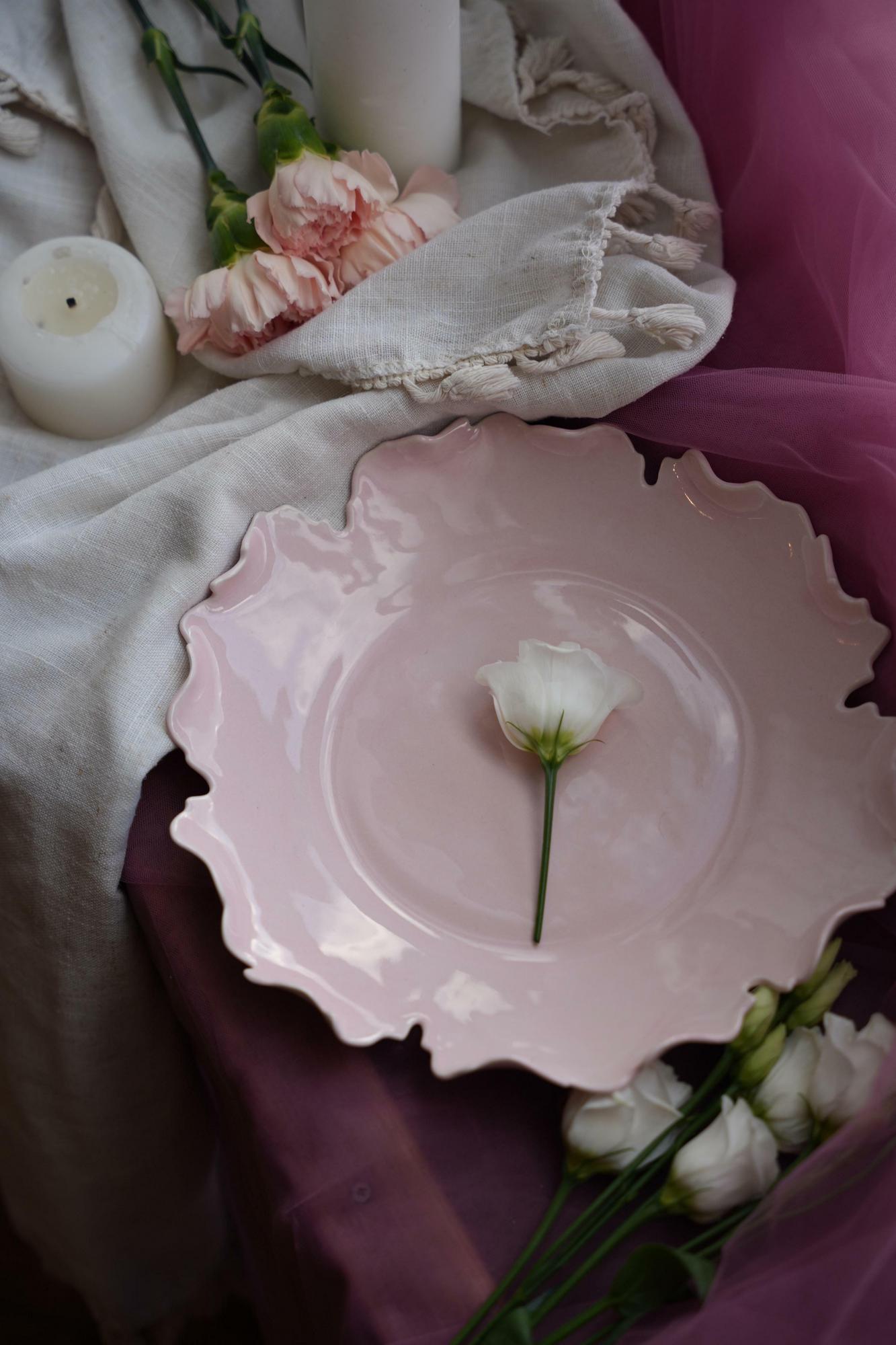 Тарелка Пион розовая 24 см