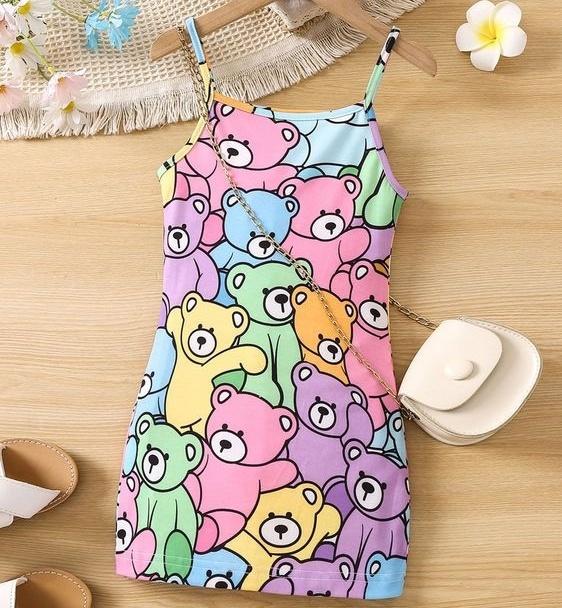 Выкройка трикотажного платья на бретелях, рост 128-170