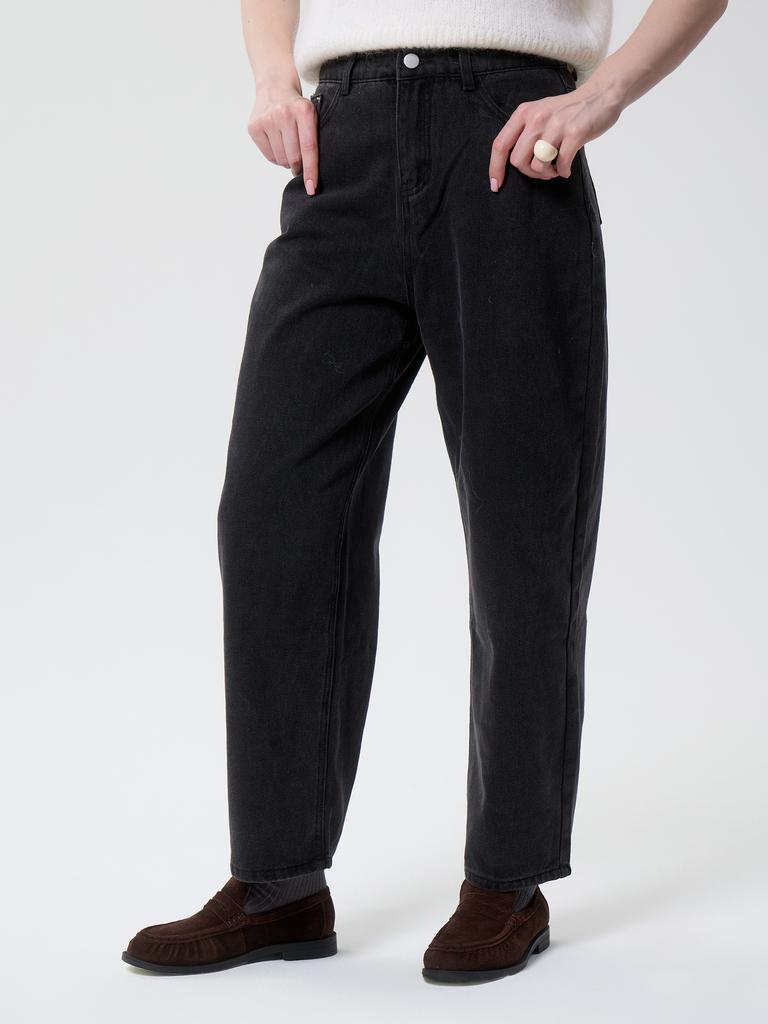 джинсы "бананы" серые