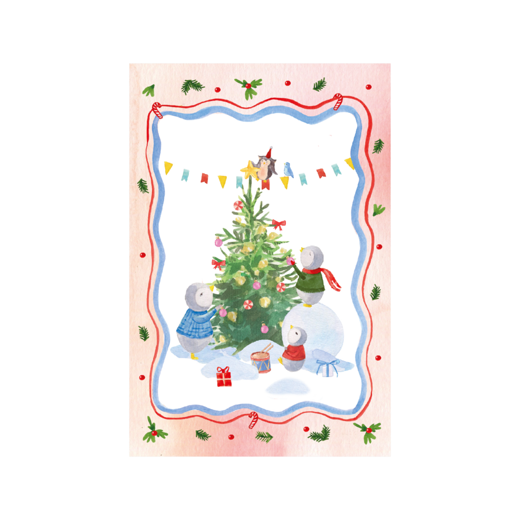 Открытка "Пингвины"