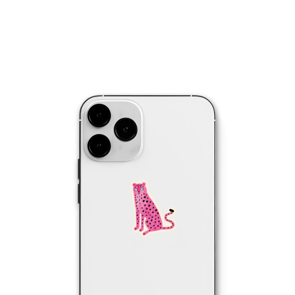 Стикер "Розовый Лео"