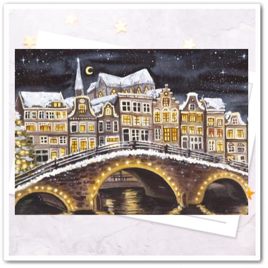 Зимняя ночь в Амстердаме