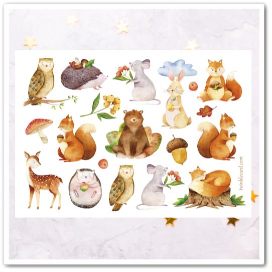 Наклейки "Лесные жители"