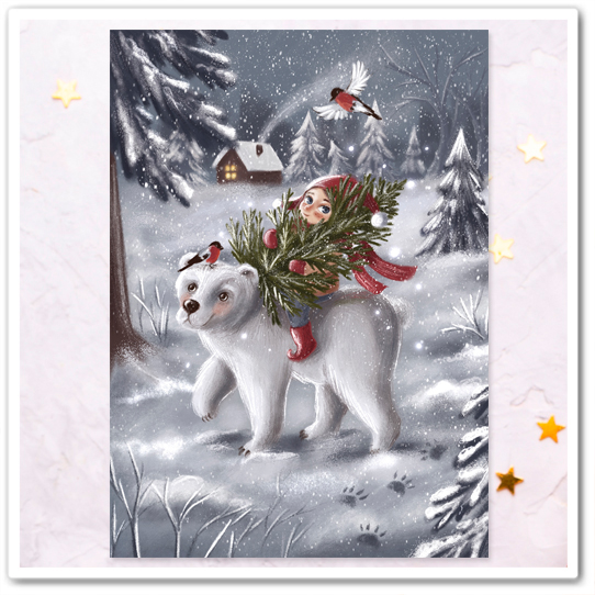 За ёлкой на медведе