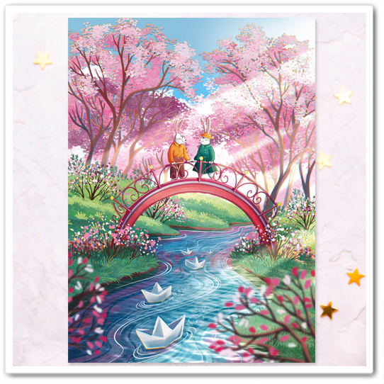 Зайчики. На мостике