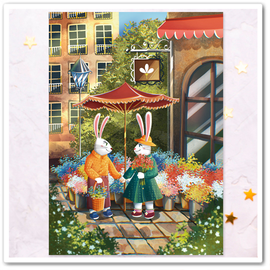 Зайчики. Цветы