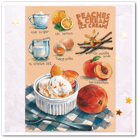 Персиковое мороженое