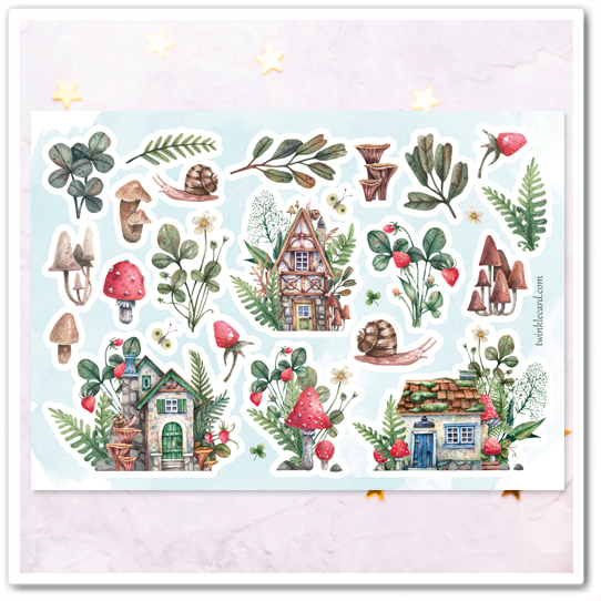 Наклейки "Лесные домики"