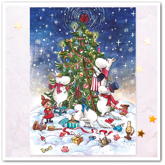 Муми-тролли. Наряжают ёлку