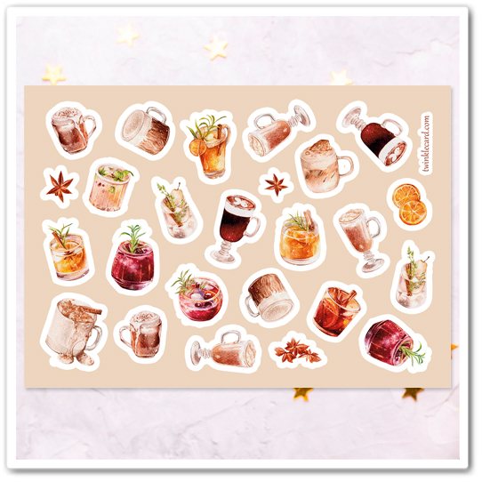 Наклейки "Согревающие напитки"