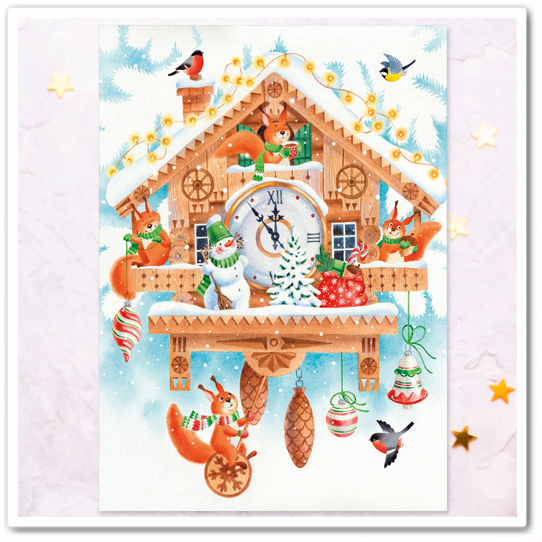 Снеговики. Часики