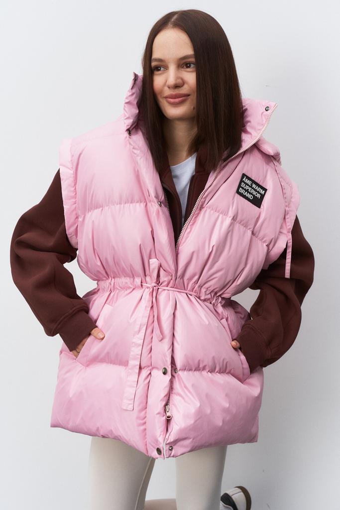 Оверсайз жилет на пуху Pink Yogurt
