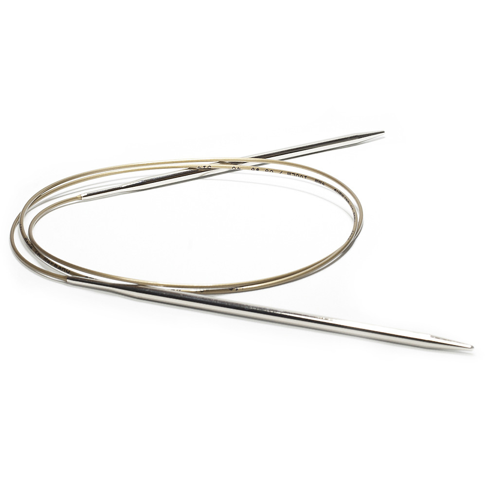 Круговые спицы Addi диаметром 4 мм на золотой леске | Wool Story