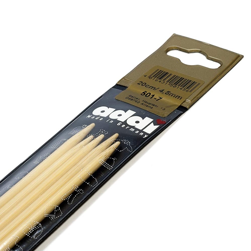 Чулочные бамбуковые спицы addi диаметром 4,5 мм | Wool Story
