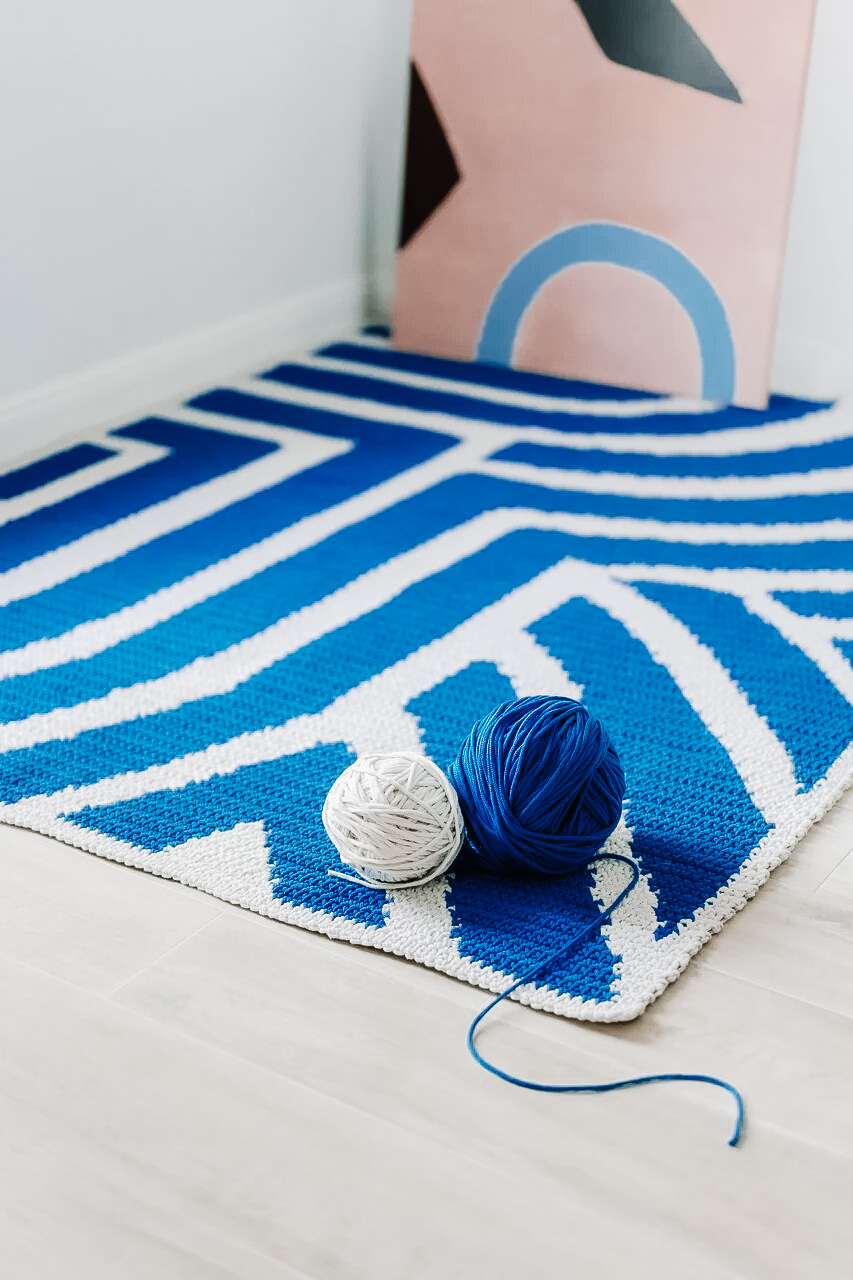 ОПИСАНИЕ ВЯЗАНИЯ КОВРА "САНТОРИНИ"