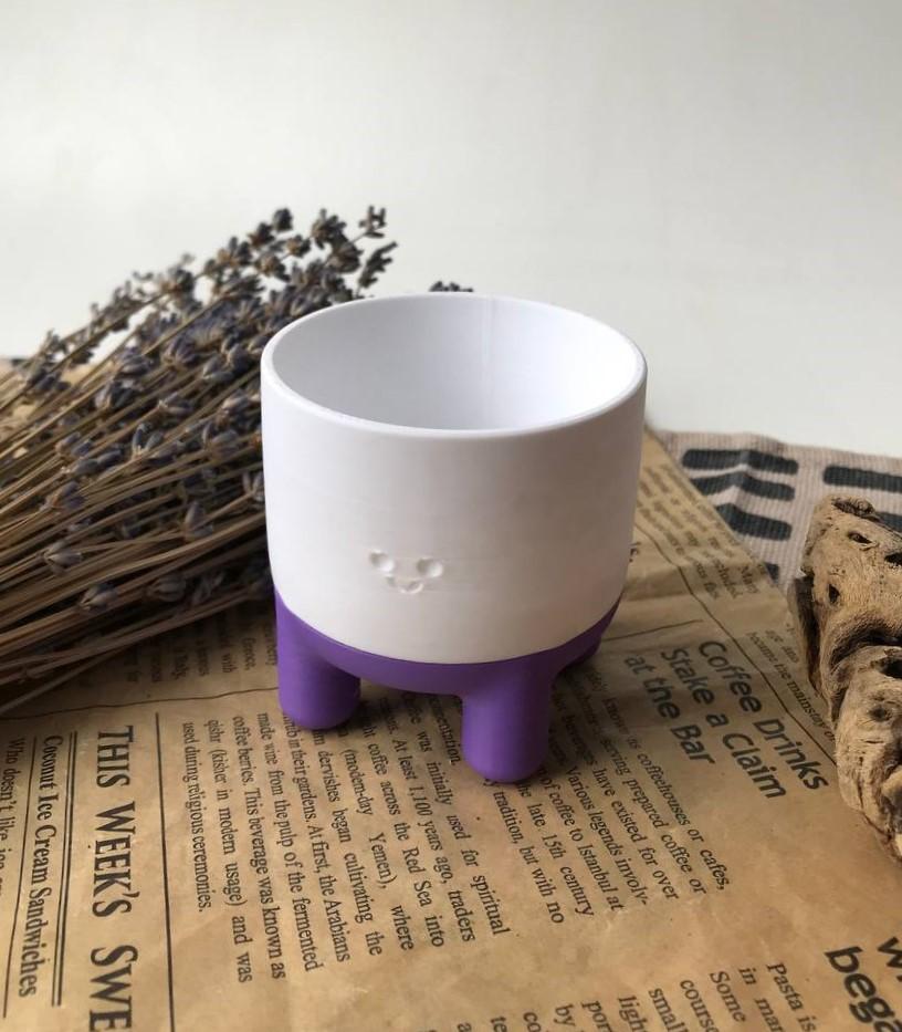 Мини-горшок "Чувак" (фиолетовый)