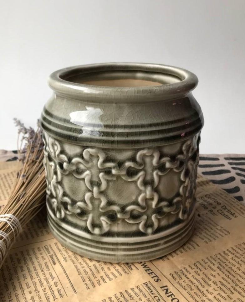 Кашпо - ваза "Византия" (круглое) б/у