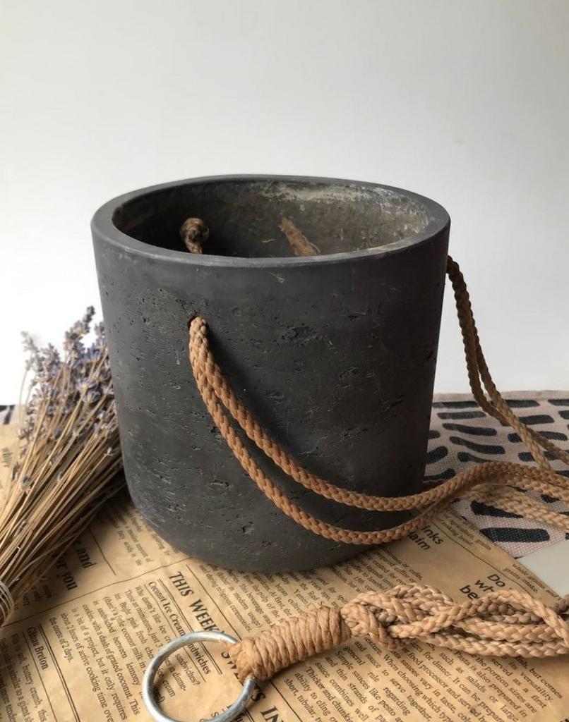 Кашпо черное подвесное б/у