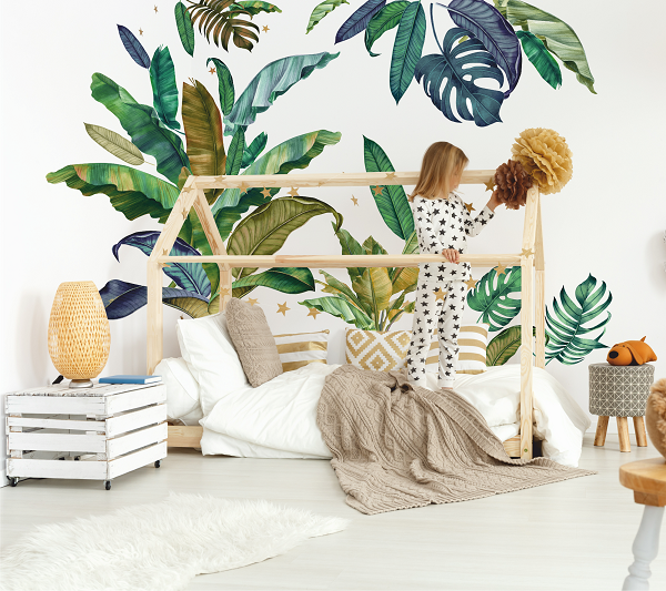 Наклейка на стену "ЛИСТЬЯ ТРОПИЧЕСКИЕ"