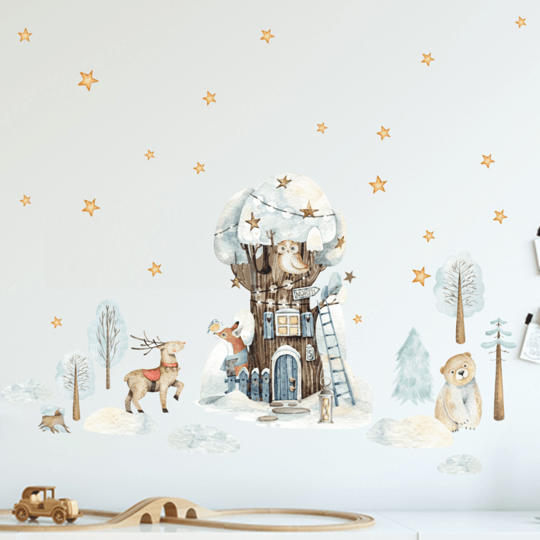 Наклейки "ДОМИК В ЛЕСУ"