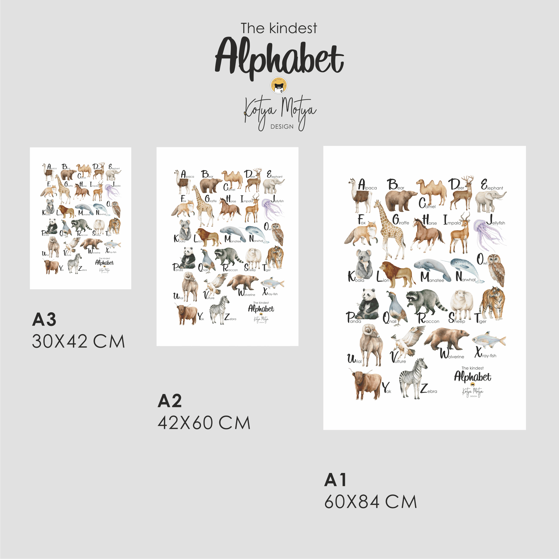 Английский алфавит с животными (The kindest Alphabet)