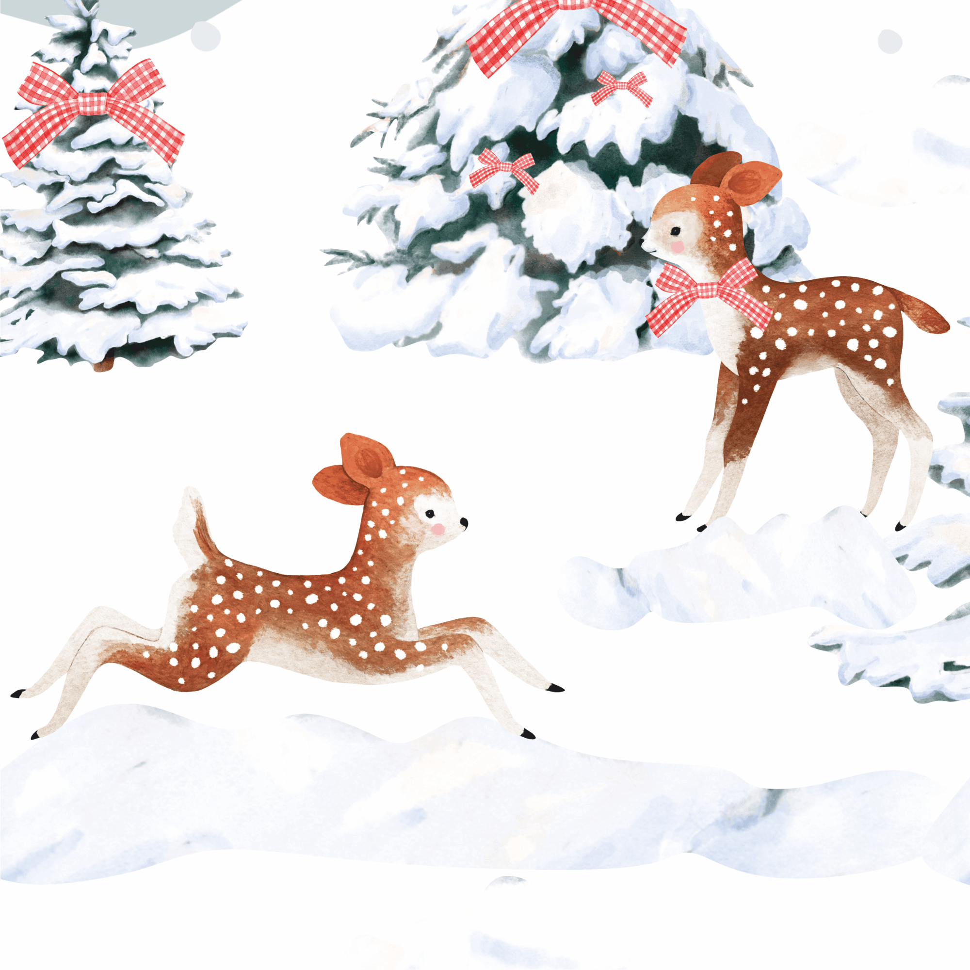 Наклейки на окно "ОЛЕНЯТА"