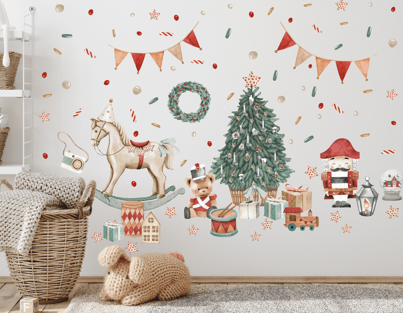 Наклейки на окно новогодние " Ретро Новый Год "