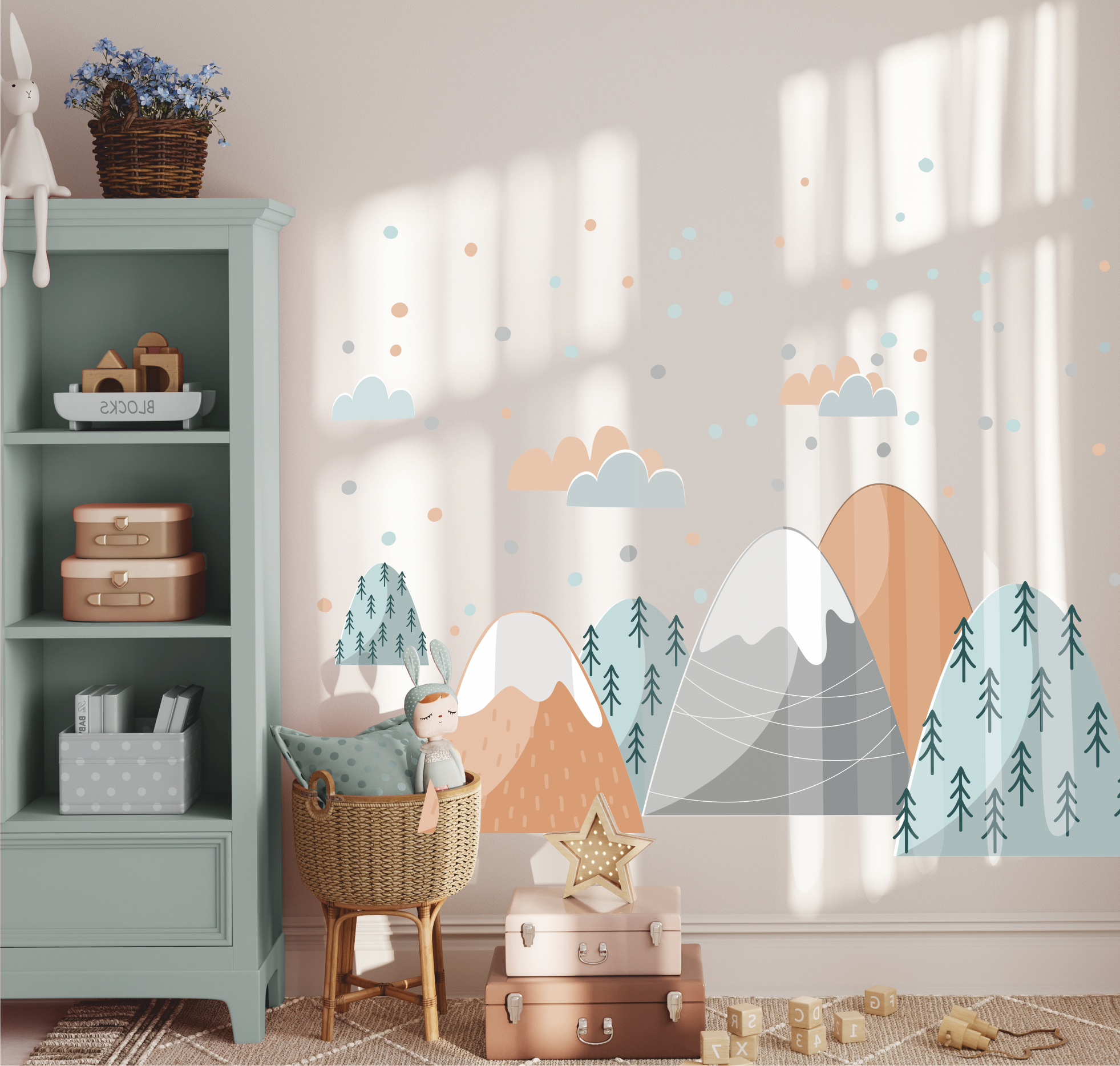 Уценка Наклейки на стену Горы Эверест