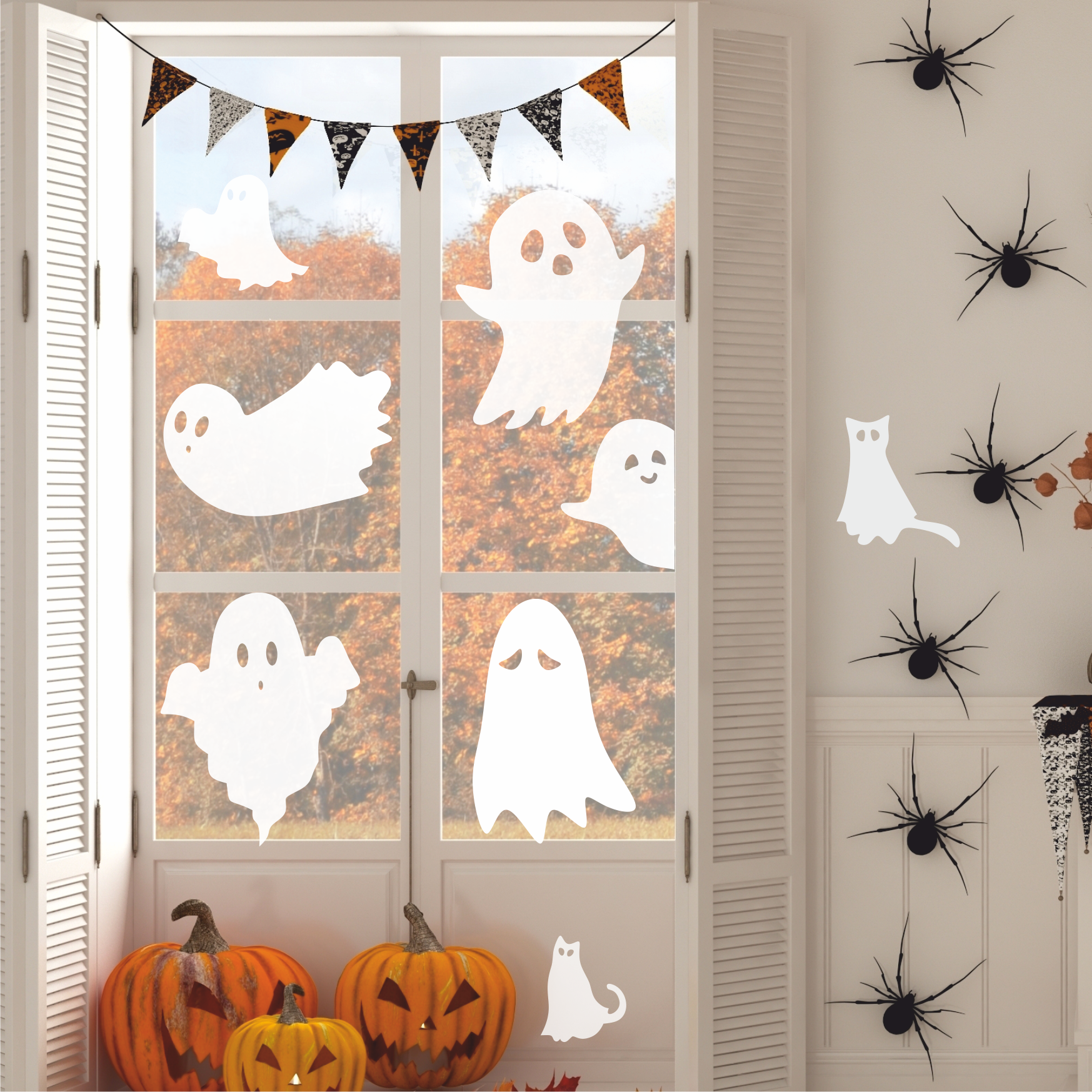 Наклейки на окно или стену "Приведения"