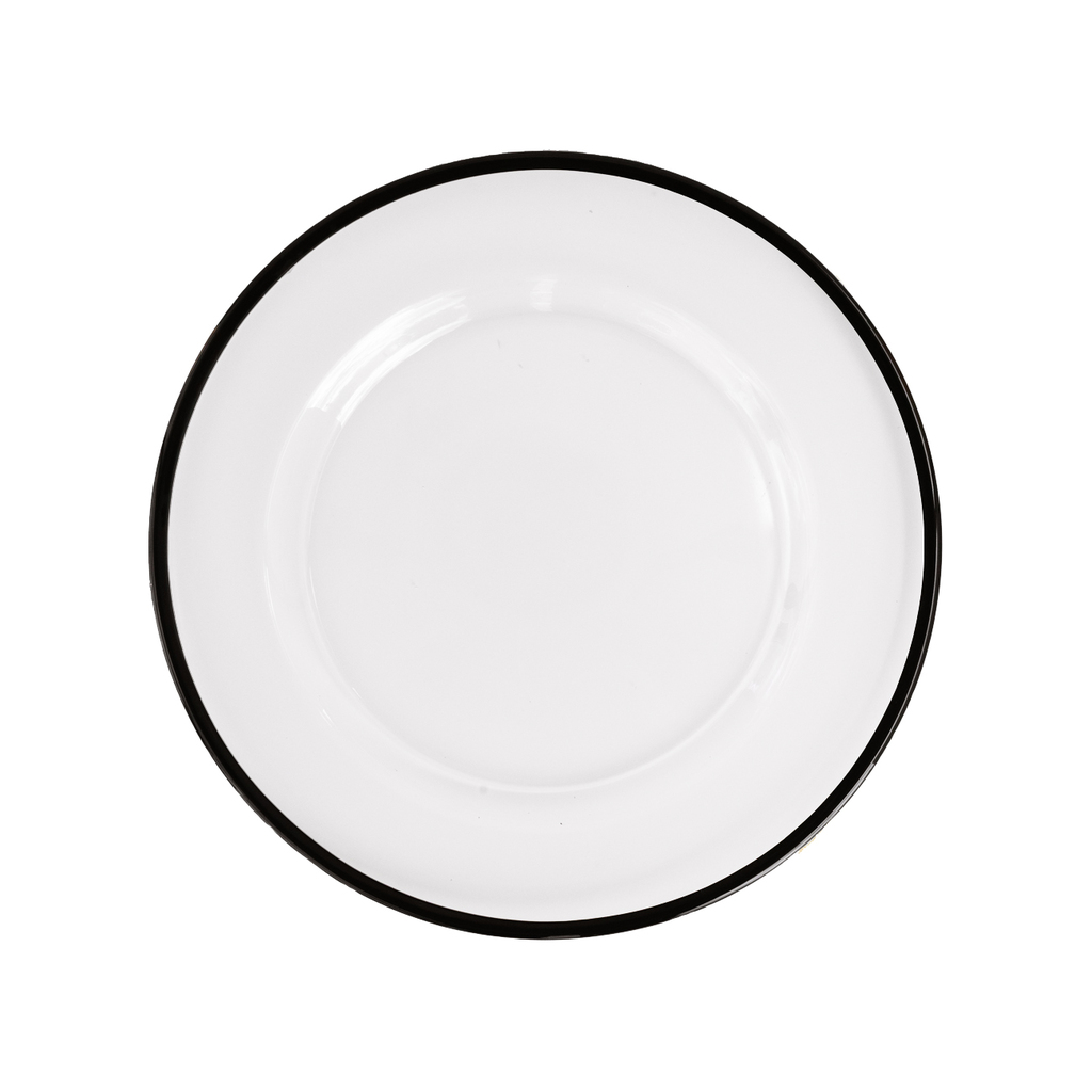 Подстановочная тарелка "Тори" с черным кантом