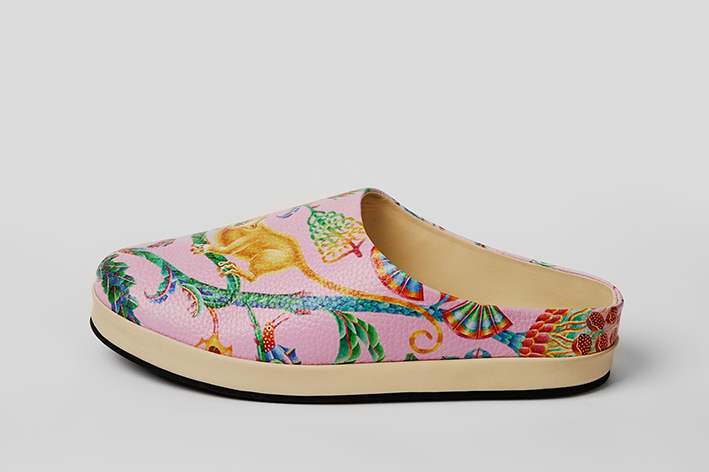 Женские клоги\тапочки из кожи "Волшебные Лемуры"