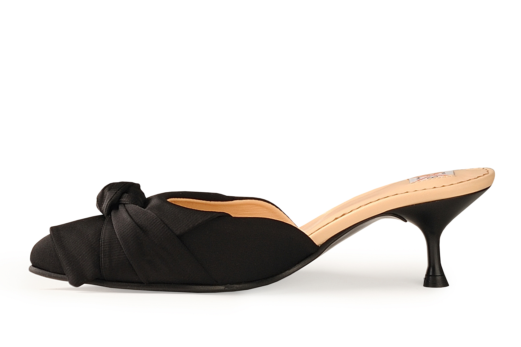 Мюли из шелка черные "Кани"