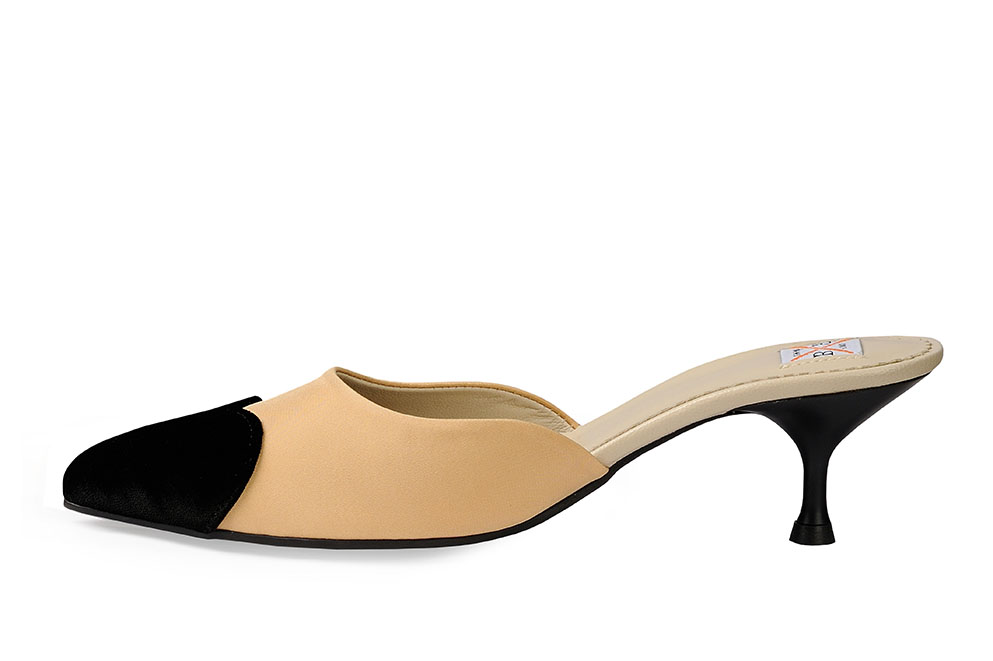 Мюли из шелка бежевые Kate